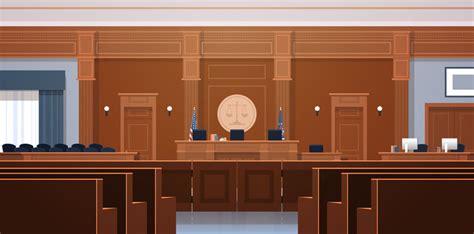 Empty Courtroom Cartoon