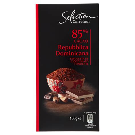 Carrefour Selection 85 Cacao Repubblica Domenicana Tavoletta Di