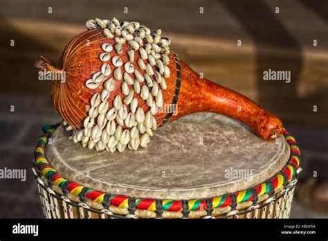 African Ghana Shekere Drum African Percussion Instrument From Ghana