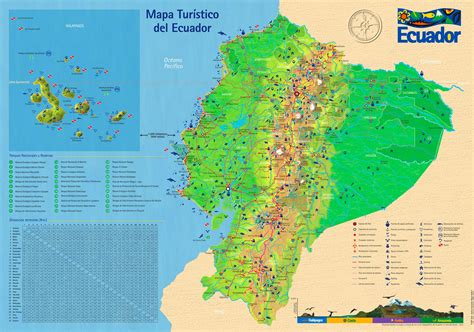 Mapa Del Ecuador【físico Político Turístico】 Provincias