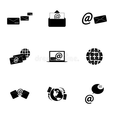 Vector Email Icon Set Stock Vector Illustration Of Mail 52752723