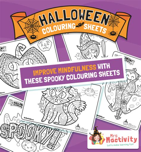 Halloween Mindfulness Colouring Sheets Halloween Eyfs And Ks1 Resources
