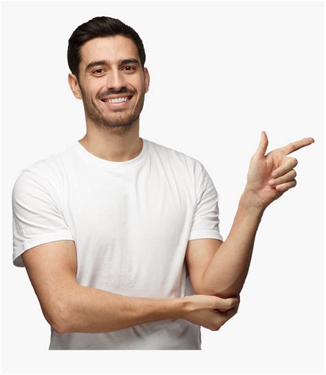 Man Pointing His Finger To Right Hd Png Download Kindpng