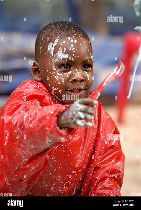 Child Painting At Nursery School Stock Photo Alamy