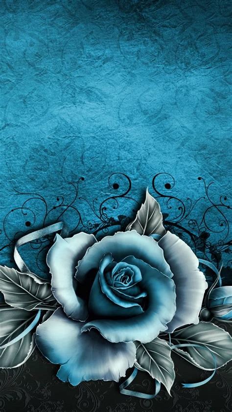 This Wallpaper Is Shared To You Via Zedge Blue Roses Wallpaper