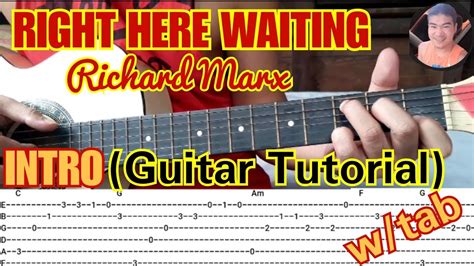 Right Here Waiting Intro Guitar Tutorial With Tab Richard Marx Youtube