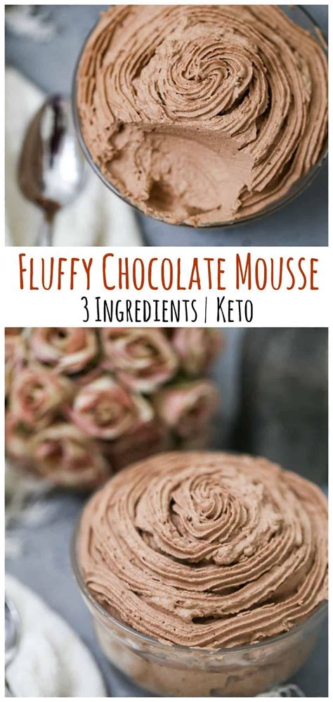 We will be using heavy cream and dark chocolate for this. Keto Fluffy Chocolate Mousse - 3 Ingredients | Recipe in ...
