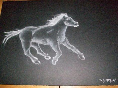 Dark Horse Chalk Pastel On Posterboard 18×24 Chalk Pastels Dark