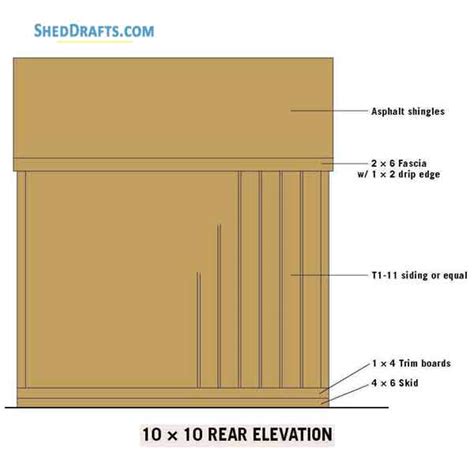 10×10 Clerestory Storage Shed Plans Blueprints