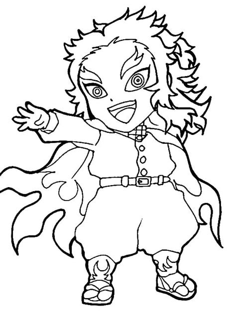 Awesome Kyojuro Rengoku Coloring Page Anime Coloring Pages Images And