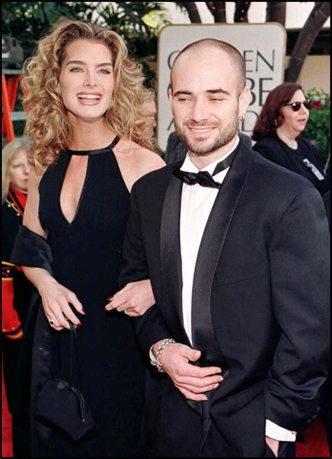 Brooke Shields And Andre Agassi Celebrity Couples At The 1997 Golden