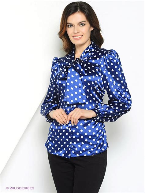 blue and white polka dot satin bow blouse pretty blouses fashion satin bow blouse