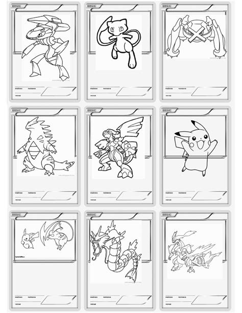 Free Printable Pokemon Cards Coloring Pages