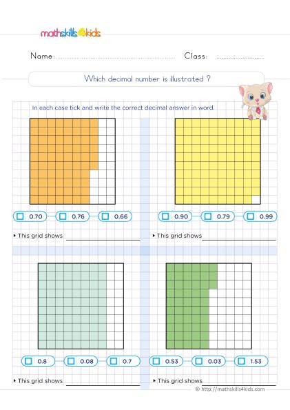 Printable Decimal Worksheets For Grade 5 With Answers