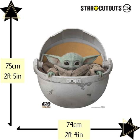 Star Cutouts Sc1546 Baby Yoda In Pod Party Decorations Cardboard Cutout