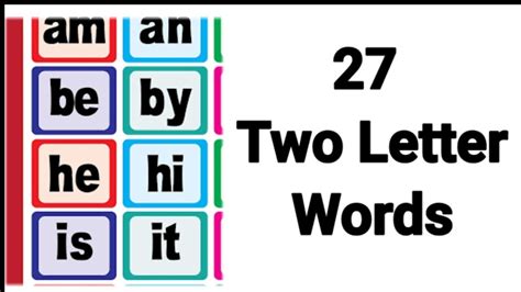 27 Two Letter Words In English English Two Letter Words Two Letter