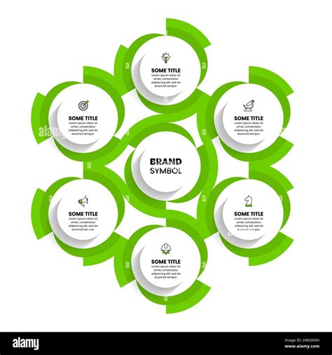 Plantilla De Infografía Con Iconos Y 6 Opciones O Pasos Círculos Abstractos Se Puede Utilizar