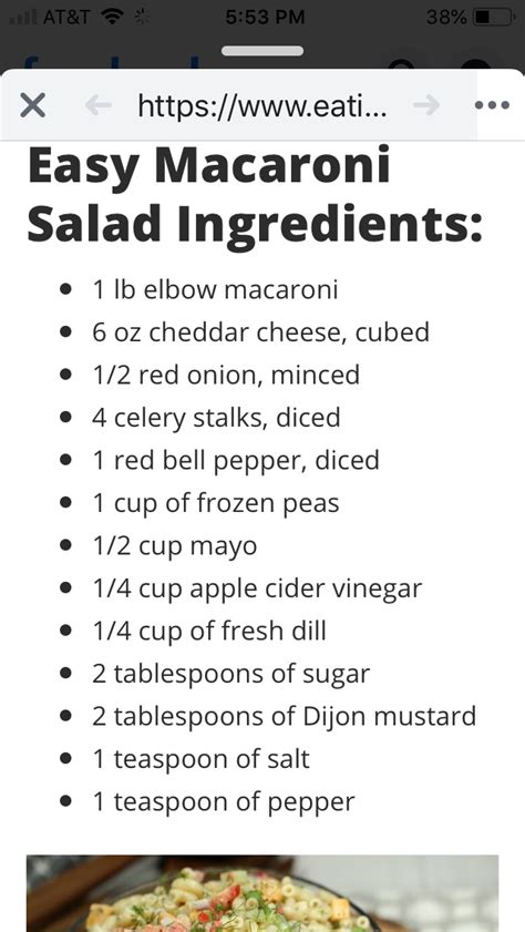 This easy macaroni salad recipe is my go to dish to bring to potlucks, bbq's, parties and more. Pin by pam meadows on Salads | Easy macaroni salad ...