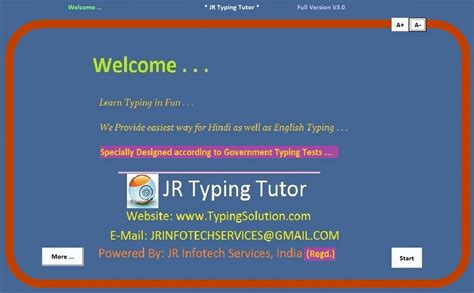 Anop typing tutor software is available to download here. JR Hindi Typing Tutor and Data Entry Screenshot Page