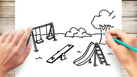 How To Draw Playground Playground Youtube