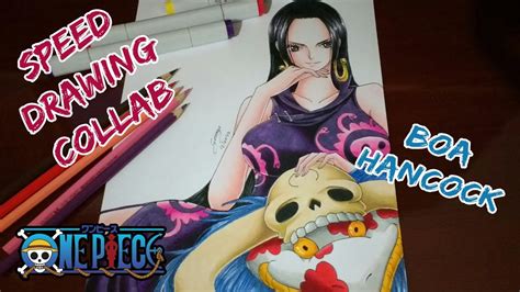 Speed Drawing Boa Hancock One Piece Collab Youtube