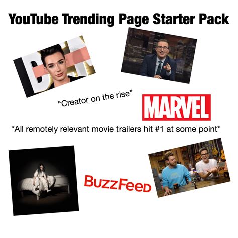 Youtube Trending Page Starter Pack Rstarterpacks