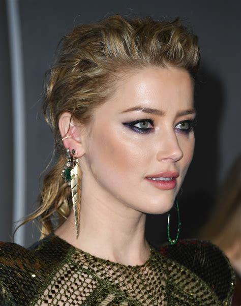 Amber Heard Gold Dangle Earrings In 2022 Amber Heard Amber Heard Style Amber Head