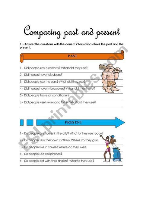 Comparing Past And Present Esl Worksheet By Libertad