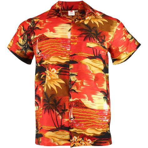 Hawaiian Shirt Mens Stag Beach Palm Tree Stag Party Large Aloha Hawaii