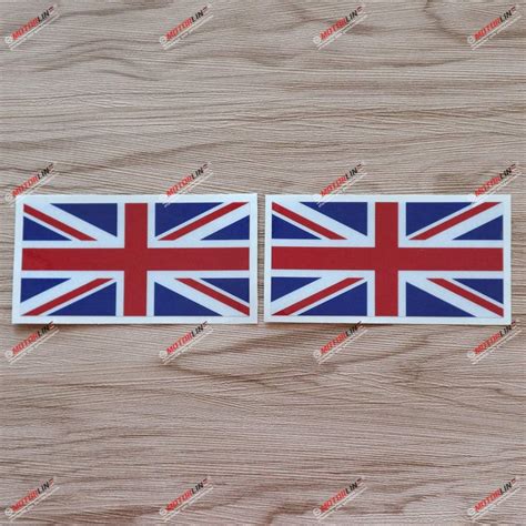 2x Reflective 4 Uk British Flag Union Jack Decal Sticker