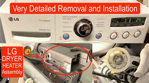 How To Replace LG Dryer Heater Assembly Detailed Instructions Step By Step LG Dryer Repair