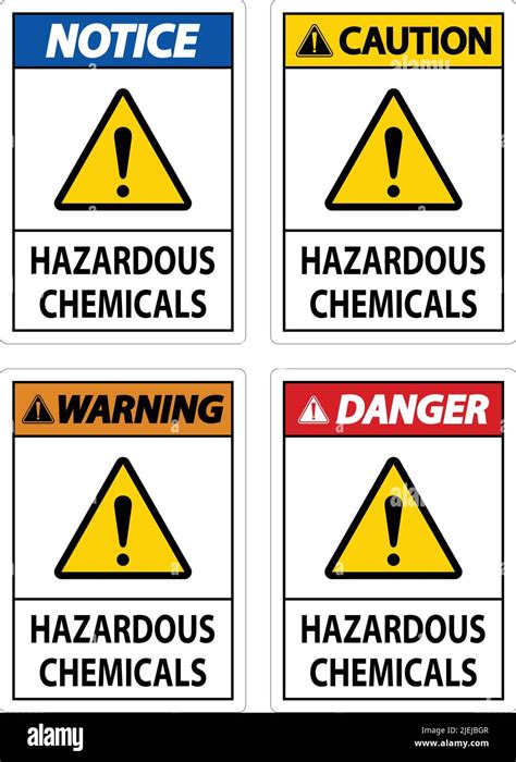 Hazardous Chemicals Sign On White Background Stock Vector Image Art