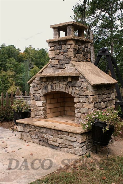 Outdoor Stone Fireplace Kits Design