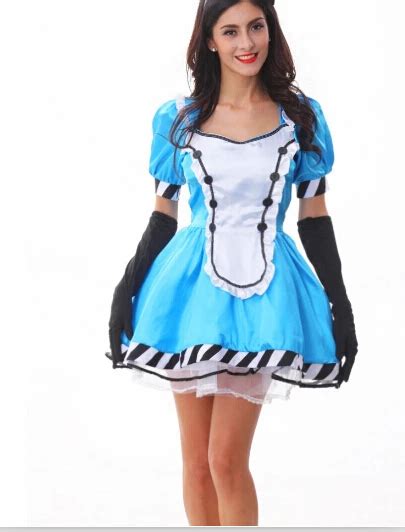 Halloween Sexy Costumes Womens Adult Alice In Wonderland Costume Suit Maids Lolita Fancy Cosplay