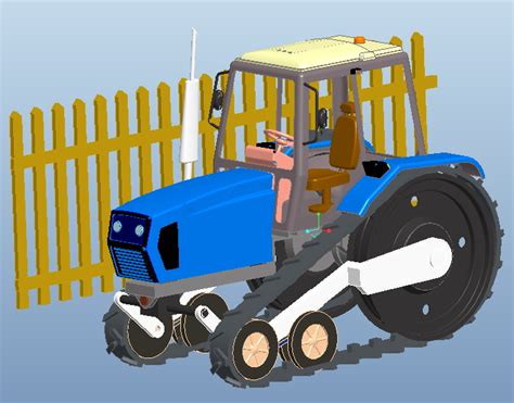 Tractor Mtz D Cad Model Library Grabcad