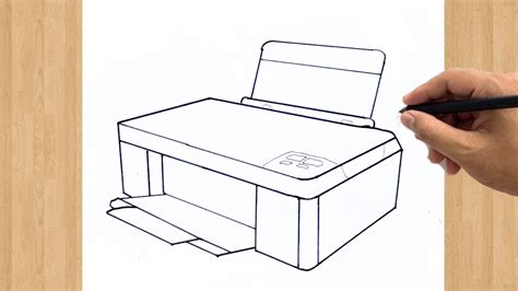 How To Draw A Printer Step By Step Easy 3d Laser Printer Drawing