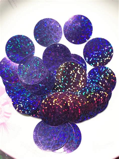 50g Large Round Sequins 30mm Pvc Sequin Flat Round Paillette Hologram