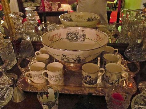 Tom And Jerry Bowl Antique Punch Bowl With Cups By Grays Pottery