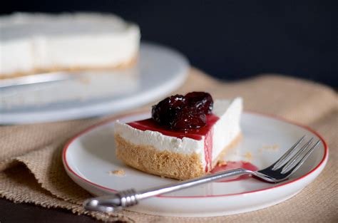 Take the cream cheese, sour cream, and eggs out of the refrigerator about 2 hours ahead of. No-Bake Cherry Cheesecake | No bake cherry cheesecake ...