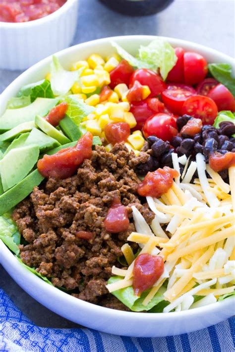 20 Minute Healthy Taco Salad Kristines Kitchen