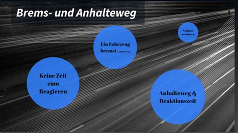Er bemisst sich aus der während der reaktionszeit zurückgelegten strecke und dem tatsächlichen bremsweg. Brems- und Anhalteweg by Luis Müller Selimi on Prezi Next