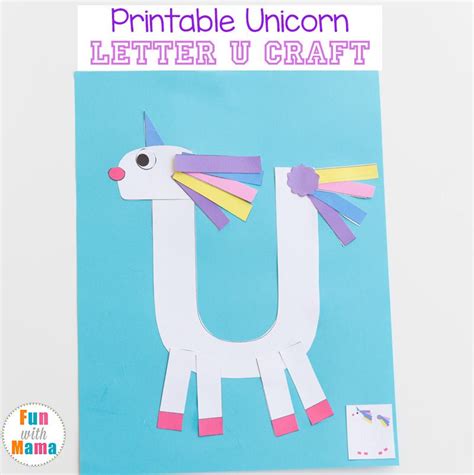 Printable Letter U Craft Unicorn Letter U Crafts Alphabet Letter