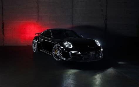 Porsche 911 Turbo Black Wallpaper