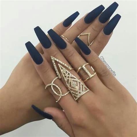 Perfect black matte nails | Nails | Pinterest | Matte ... Navy blue long ballerina coffin nails acrylic nails not polish.