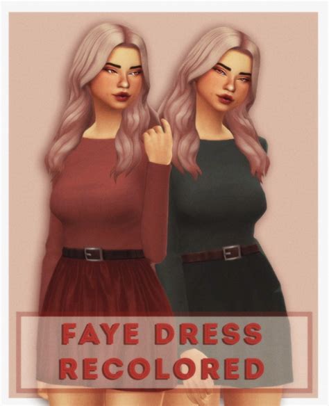 Cowconuts Faye Dress Recolours At Cowplant Pizza Sims 4 Updates