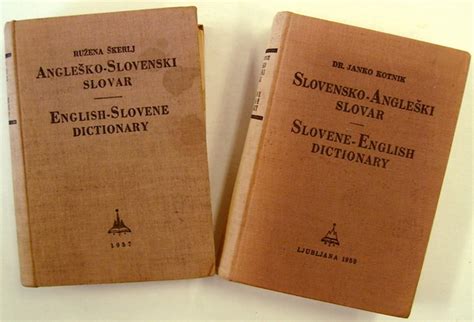 Slovene English Discionary Slovensko Angleski Slovar English Slovene Dictionary Anglesko
