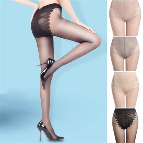 women s super sexy sheer control top footed tights silk stockings ultra shimmery high waist