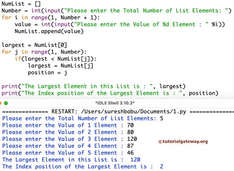 Python Program To Find Largest Number In A List Ways