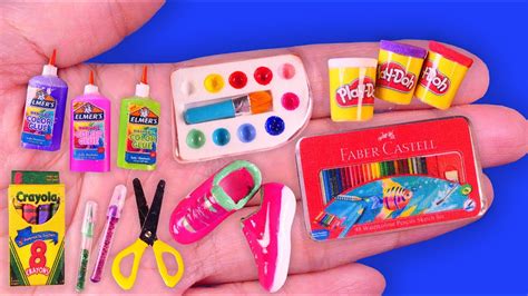 12 Easy Diy Miniature School Supplies Ideas And Crafts~ Mini Art Tools