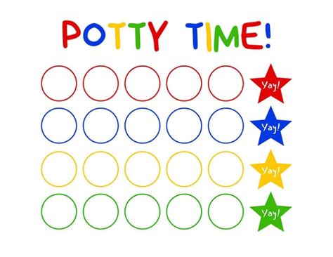 Free Potty Sticker Chart
